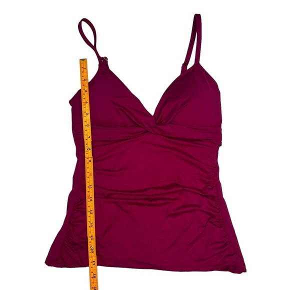 NWT Ralph Lauren Slimming Ruched Tankini Top Size 10 - Picture 3 of 9